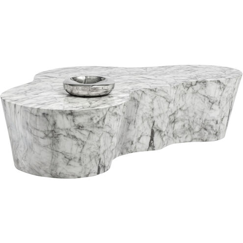 Ava 59.5 X 36 inch Marble Look Outdoor Coffee Table